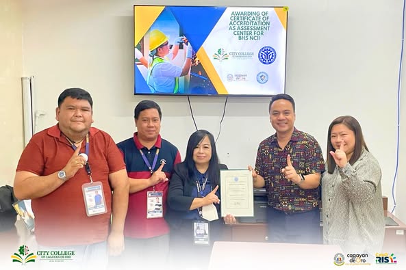 TESDA Region 10 grants the Certificate of Accreditation to the City College of CDO as an Accredited Competency Assessment Center for Barangay Health Services NCII - Image 3