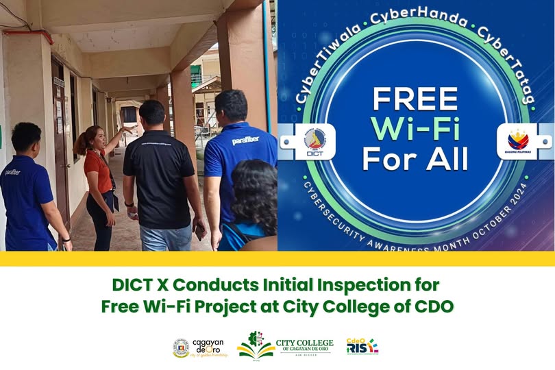 DICT X Conducts Initial Inspection for Free Wi-Fi Project at City College of CDO