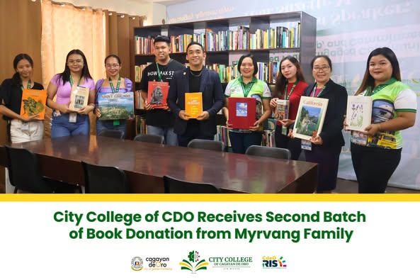 City College of CDO Receives Second Batch of Book Donations from Myrvang Family