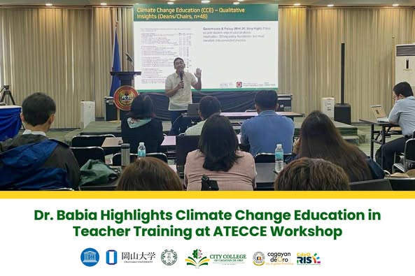 Dr. Babia Highlights Climate Change Education in Teacher Training at ATEC-CE Workshop