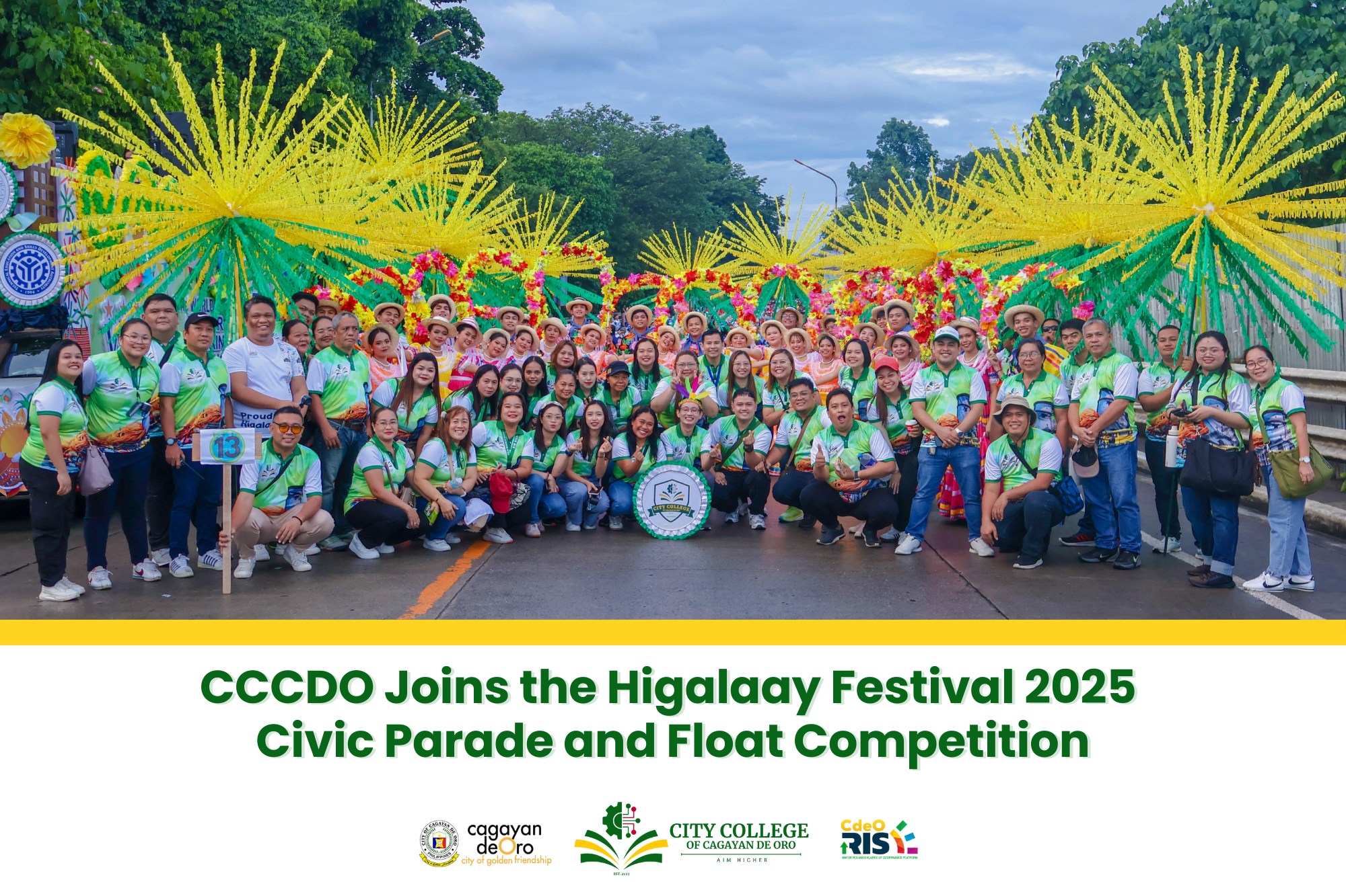 City College of Cagayan de Oro Joins the Higalaay Festival 2025 Civic Parade and Float Competition