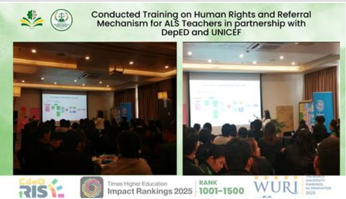 Training Workshop on the Utilization of ALS CSE-ARH Teaching and Learning Resource Package (TLRP)