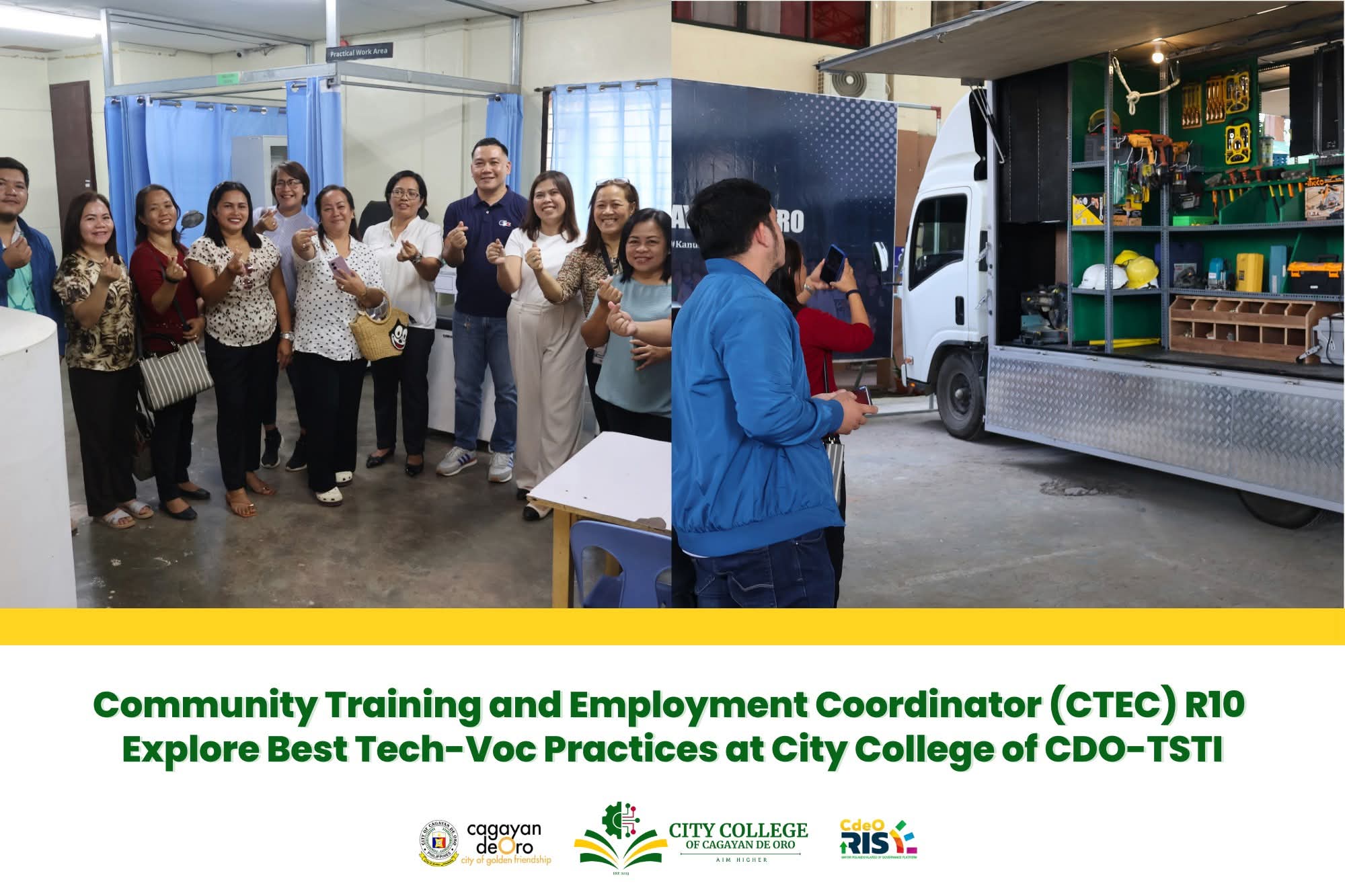 Community Training and Employment Coordinator (CTEC) R10 Explore Best Tech-Voc Practices at City College of CDO-TSTI