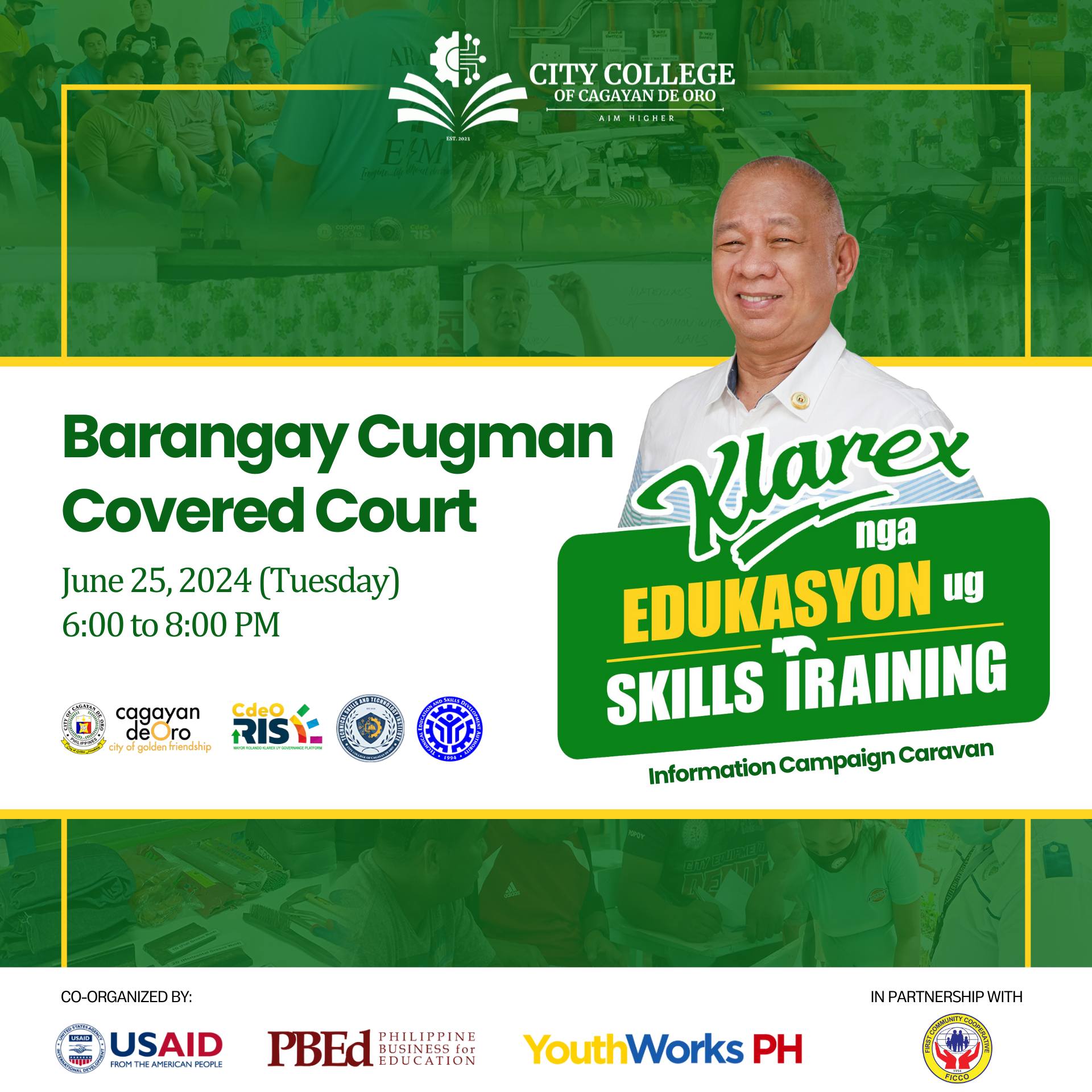 City College of CDO to Conduct 'Klarex nga Edukasyon ug Skills Training Information Campaign Caravan' - Image 1