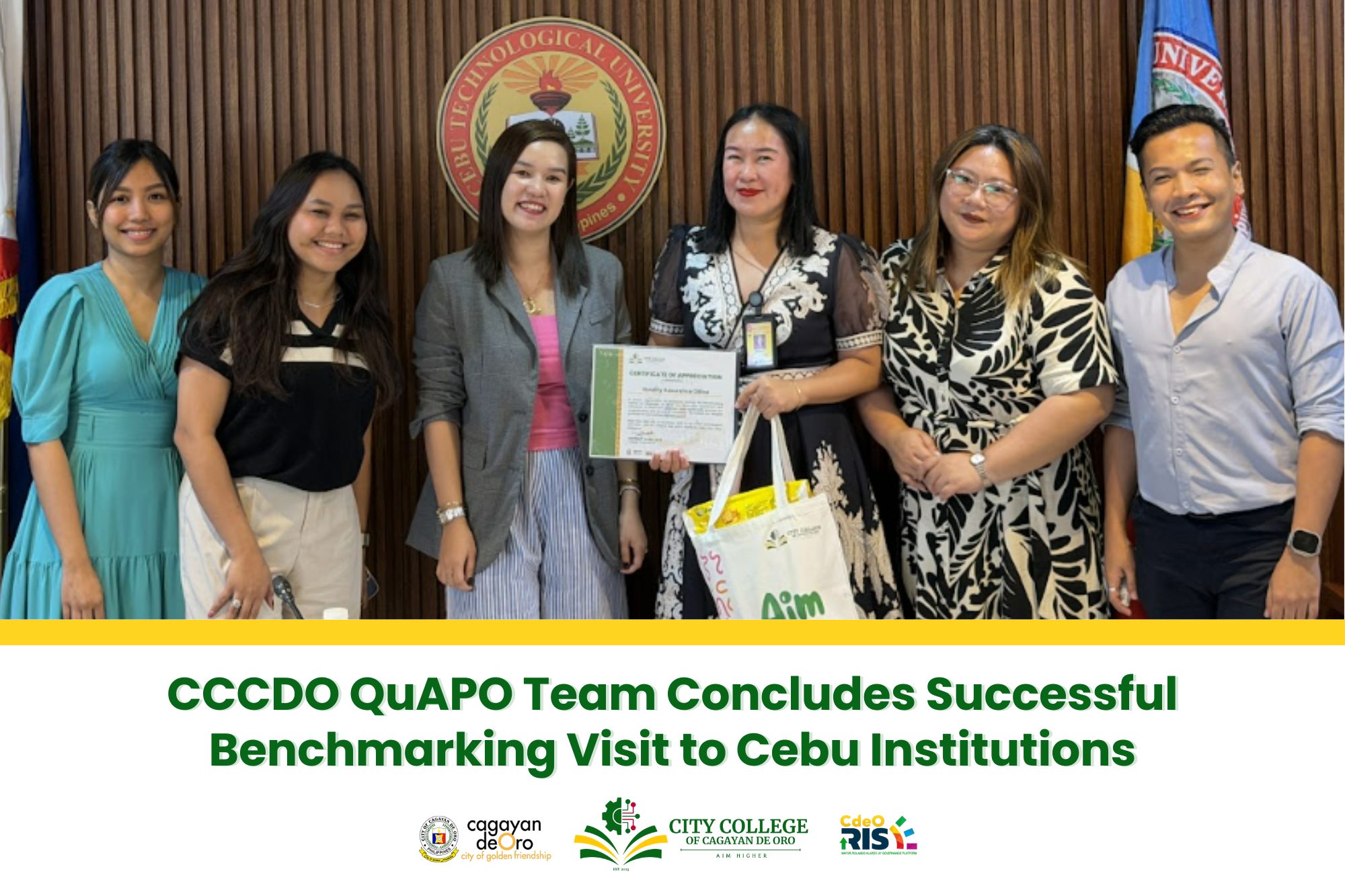 CCCDO QuAPO Team Concludes Successful Benchmarking Visit to Cebu Institutions - Image 2