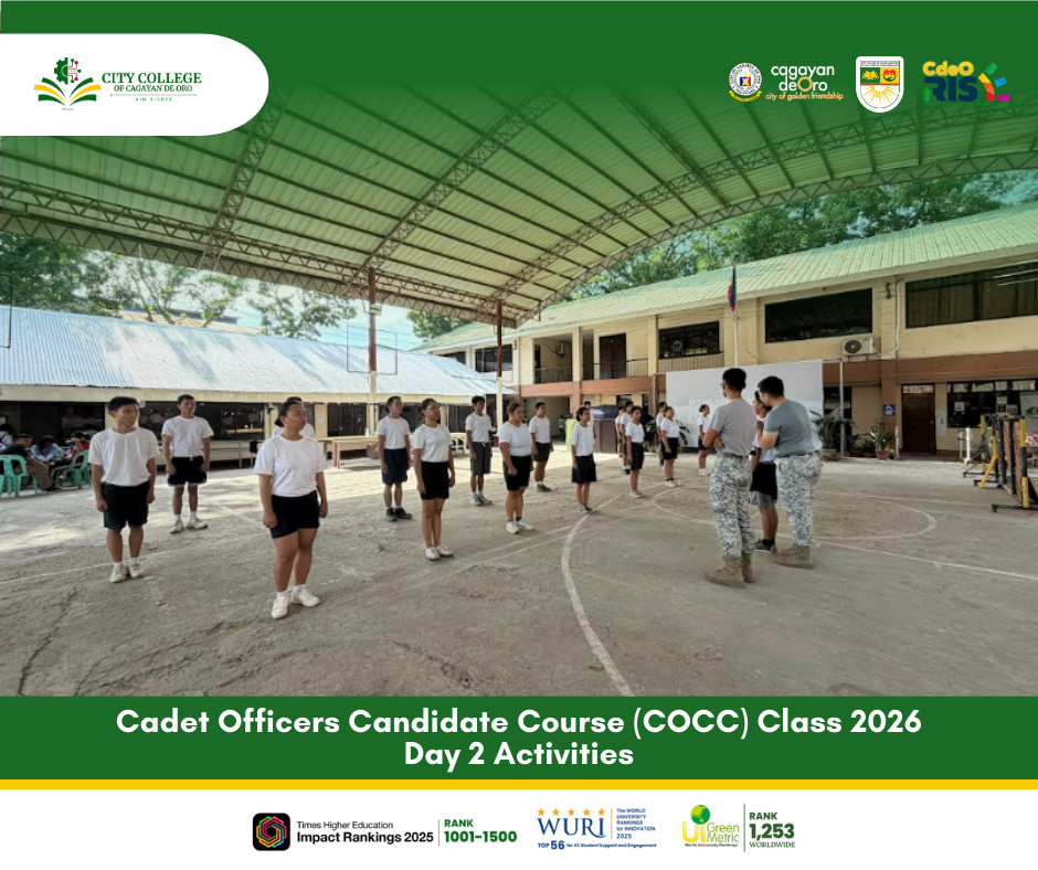 Cadet Officers Candidate Course (COCC) Class 2026 – Day 2 Activities