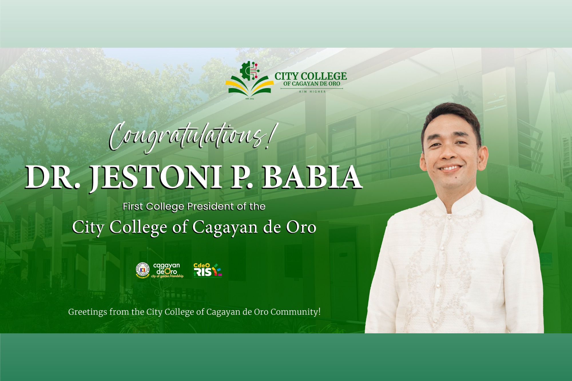 City College of CDO Welcomes Dr. Jestoni Babia