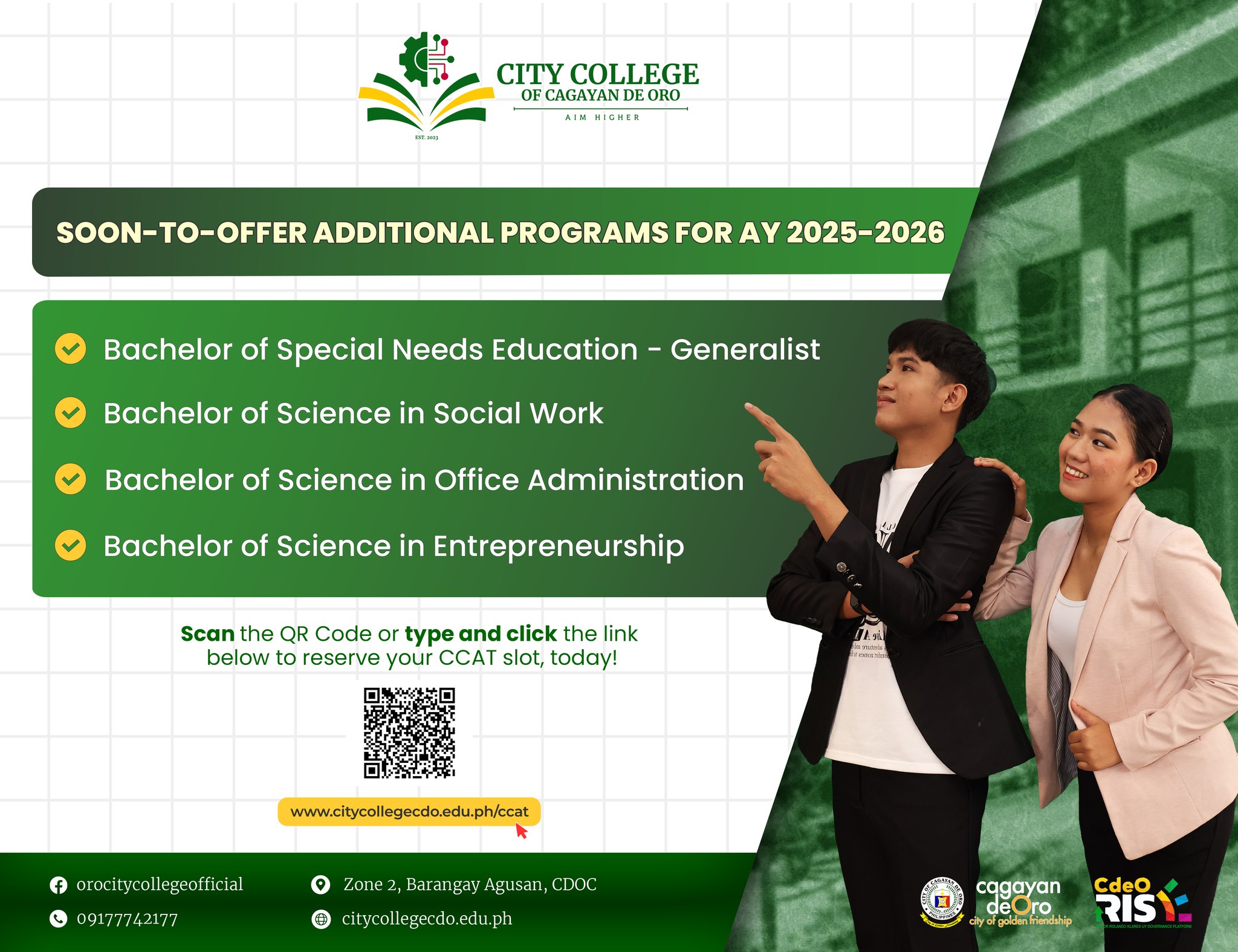 CCAT Admission Announcement